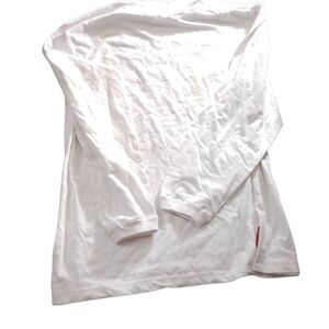 White Abstract Design Long Sleeve Shirt